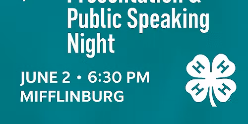 Union County 4-H Presentation and Public Speaking Night