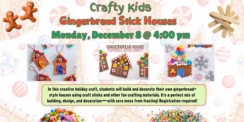 Crafty Kids: Gingerbread Stick Houses