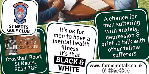 'For Men To Talk' Face-To-Face Group Meeting (St. Neots)