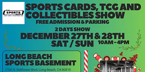 TheSportsBase - Sports Cards,TCG and Collectibles Show. Saturday, Dec 27th and Sunday, Dec 28th