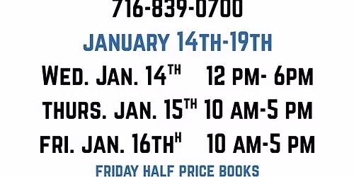 Eggertsville-Snyder Winter Book Sale 2026