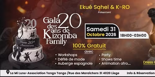 Gala des 20 ans Kizomba Family Li\u00e8ge