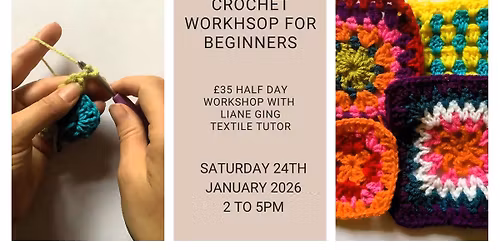 Crochet Workshop for beginners \u00a335 *SOLD OUT*