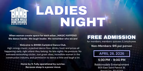 BHHBA Ladies Night: Earlybird Dance Club