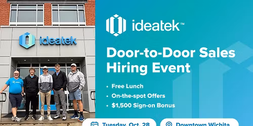 Join IdeaTek\u2019s D2D Hiring Event! \u2014 No Tricks, Just Treats