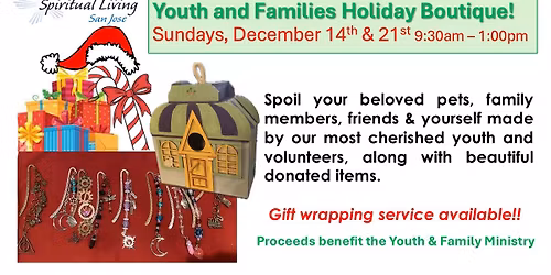 \ud83c\udf81\u2728 Youth & Families Holiday Gift Boutique at CSL San Jos\u00e9! \u2728\ud83c\udf81