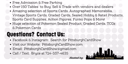 Sandusky Sports Card, Sports Collectibles, Pok\u00e9mon, One Piece & TCG SUPER SHOW!!!!!