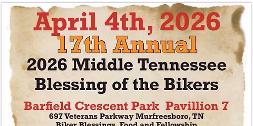 Middle Tennessee Biker Blessing