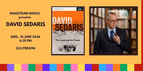 Rakestraw Books presents David Sedaris!