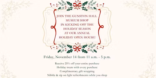 Museum Shop Holiday Open House