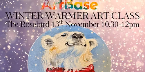 Snow Bear in acrylic art class - suitable for beginners