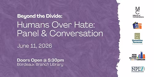 Humans Over Hate: Panel & Conversation