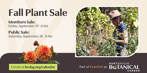 Fall Plant Sale \u00b7 Members Sale
