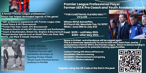 Elite Soccer Camp with Shaun Brooks & Coach Mirko