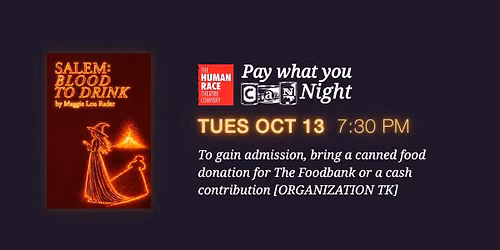 Pay What You Can Night | Salem : Blood to Drink