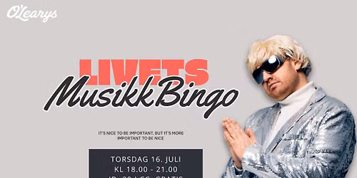 Livets Musikkbingo - Sommer Edition - @ O'Learys S\u00f8gne