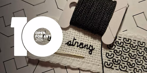 I am..\u2019 blackwork embroidery bookmark workshop