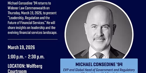 Michael Consedine at Widener University Commonwealth Law School