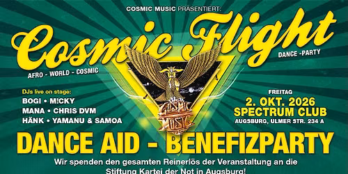 \u201eCosmic Flight\u201c Dance Aid - Benefizparty zu Gunsten der Kartei der Not!