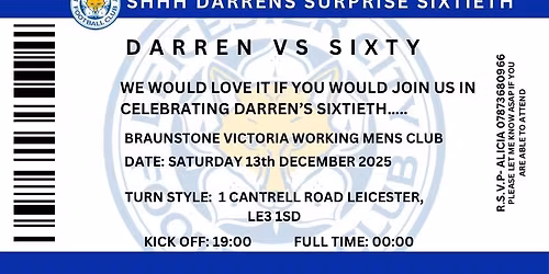 Darren\u2019s surprise 60th Party