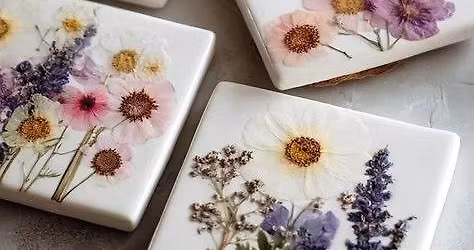Crafternoons - Pressed Flower Coasters