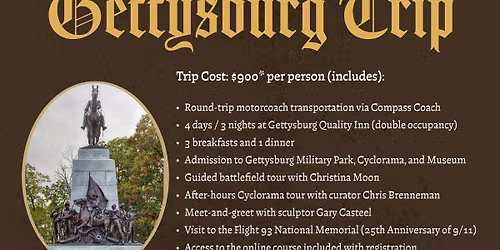 Travel with MCC's Center for Experiential Learning to Gettysburg National Battlefield