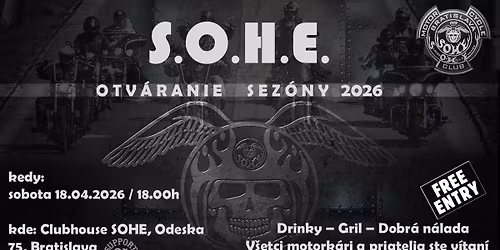 S.O.H.E. otvorenie sez\u00f3ny 2026