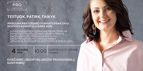 Testuok, patirk, taikyk.