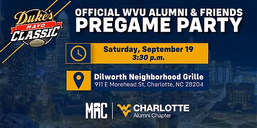 The OFFICIAL WVU v. Virginia - Pre-Game Party