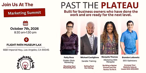 Past The Plateau Marketing Summit