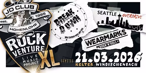 JD Club e.V. pr\u00e4sentiert: RockVenture XL \u2013 Live. Laut. Lokal.