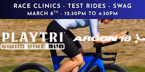 Playtri Dallas 70.3 Day 2.0 \u2014 March 8th Co-hosted with Argon18
