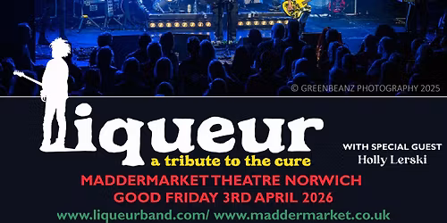Liqueur Cure tribute anniversary show at Maddermarket Norwich