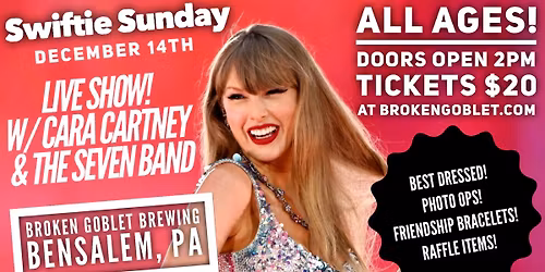 Swiftie Sunday All Ages Show w\/ Cara Cartney & The Seven Band