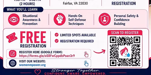 Self-Defense & Personal Safety Workshop For Women & Girls (Ages 12+)