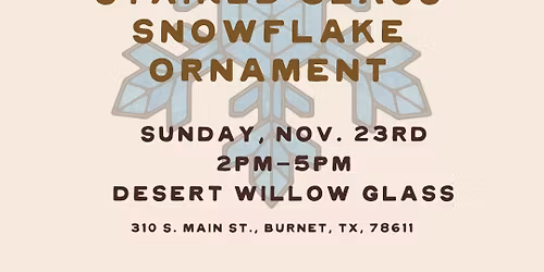 \u2744\ufe0fStained Glass - Snowflake Ornament 