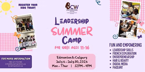 Girls Leadership Summer Camp - Edmonton