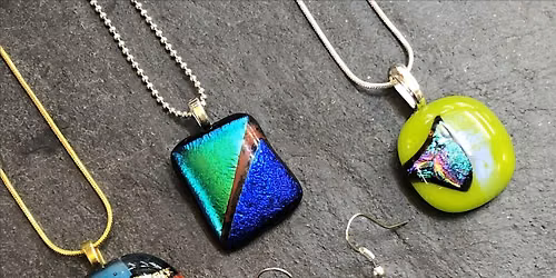 Fused Glass and dichroic jewellery for beginners at Rainbow Glass Studios