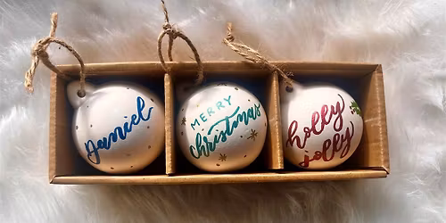 Kelham Makes: Festive Bauble Calligraphy