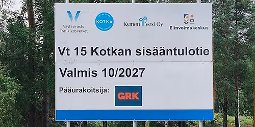 Yleis\u00f6tilaisuus Vt 15 Kotkan sis\u00e4\u00e4ntulotie (Hyv\u00e4ntuulentie) -hankkeesta