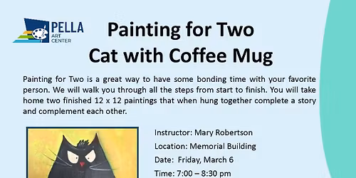 Painting for Two, Cat with Coffee Mug