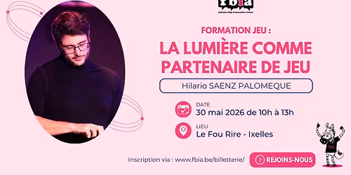 FORMATION JEU : La lumi\u00e8re comme partenaire de jeu