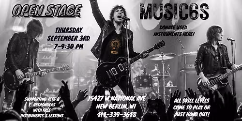 OPEN STAGE @ MUSIC6S!