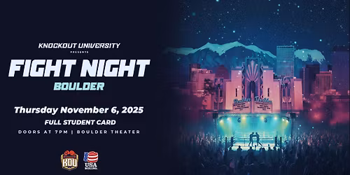 Knockout University: Boulder | Boulder Theater