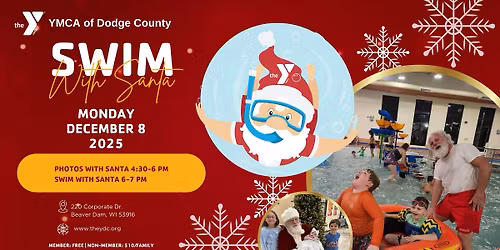 Swim with Santa at the YMCA of Dodge County