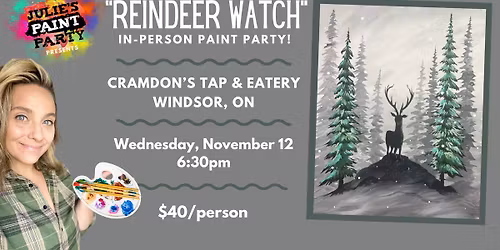 "REINDEER WATCH" IN-PERSON PAINT PARTY at CRAMDON'S TAP & EATERY