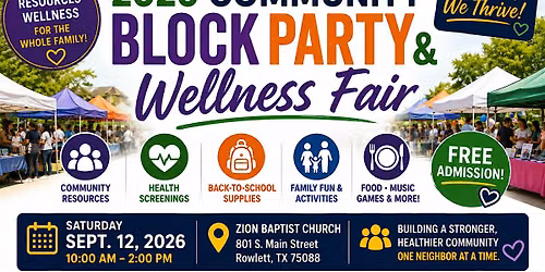 2026 Community Block Party & Wellness Fair\/Vendor & Community Partner Reg.
