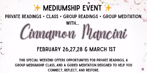 Mediumship Event with Cinnamon Mancini
