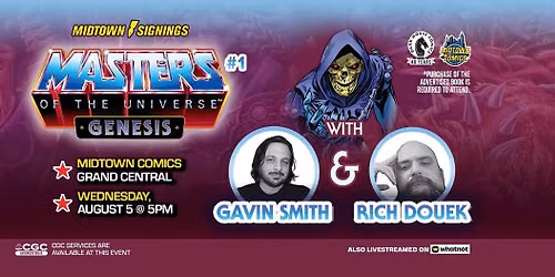 MOTU Genesis #1 SIGNING with Gavin Smith & Rich Douek!