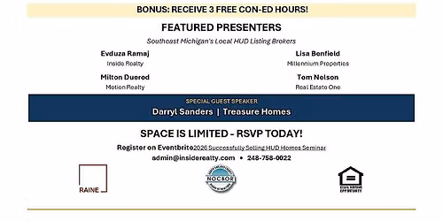 2026 Successfully Selling HUD Homes Seminar